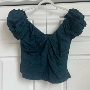 Abercrombie off the shoulder, sweetheart puff sleeve top